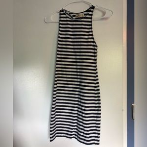 Navy/white striped XS Hollister racerback bodycon dress